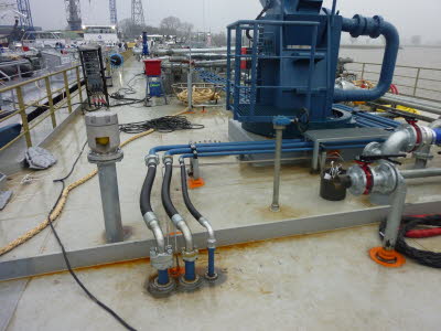 Hydraulische installatie tbv aandrijving ladingpompen
