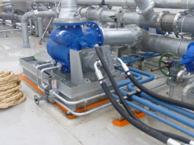 Hydraulische installatie tbv aandrijving ladingpompen
